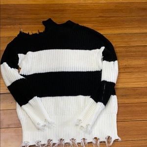 Brand new distressed sweater
